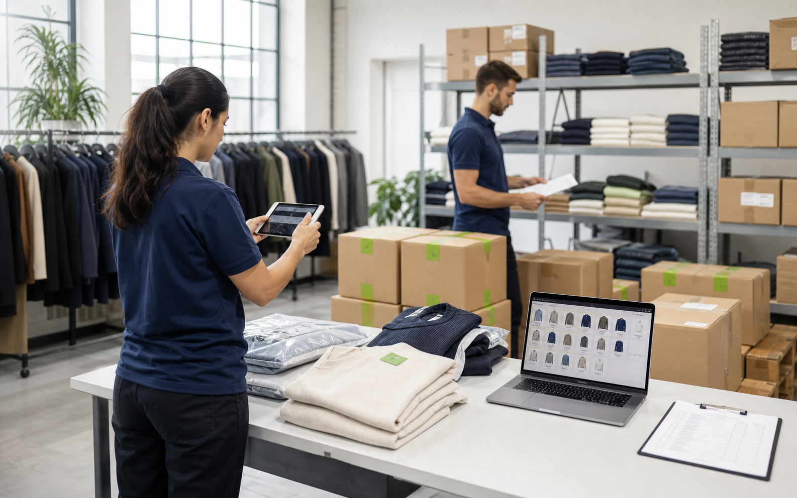Preparazione stock per tentata vendita con foto, packing list e catalogo online