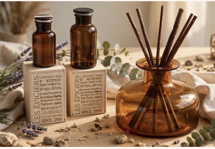 Stock vasi bottiglie profumi